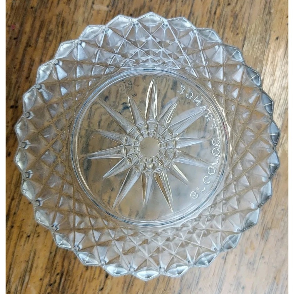 Vintage Arcoroc Decorative Glass Bowl 1960's Made in France